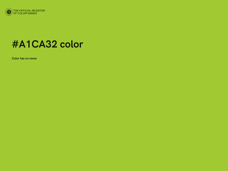 #A1CA32 color image