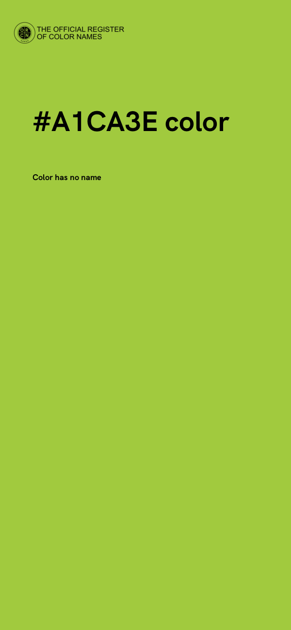 #A1CA3E color image