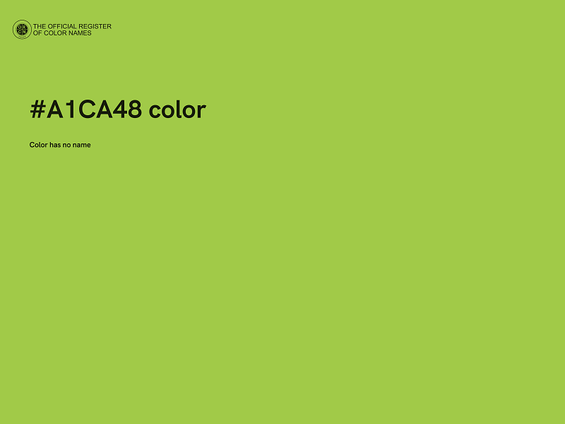 #A1CA48 color image