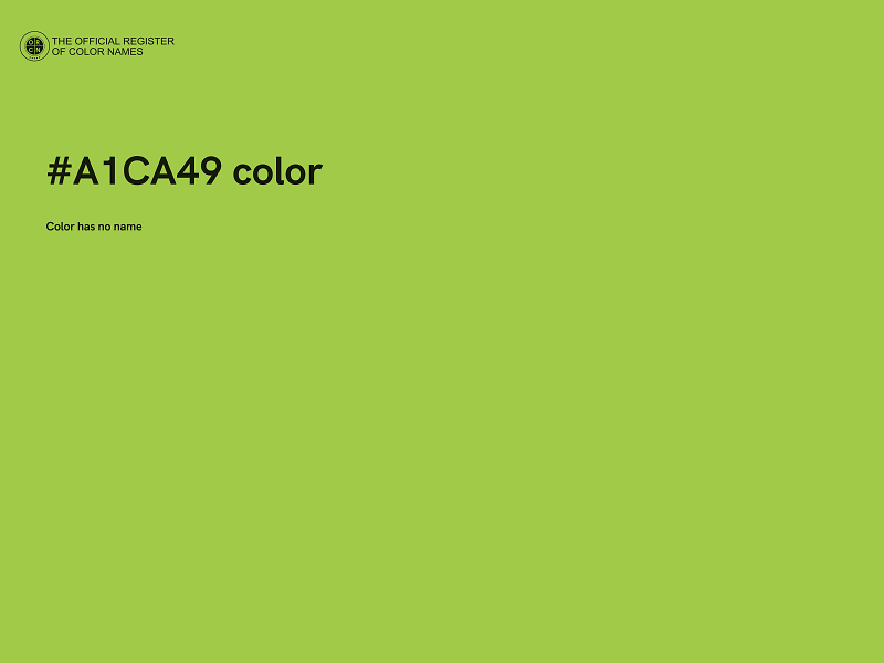 #A1CA49 color image