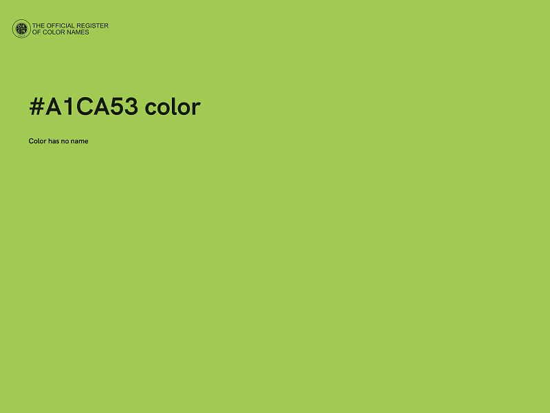 #A1CA53 color image