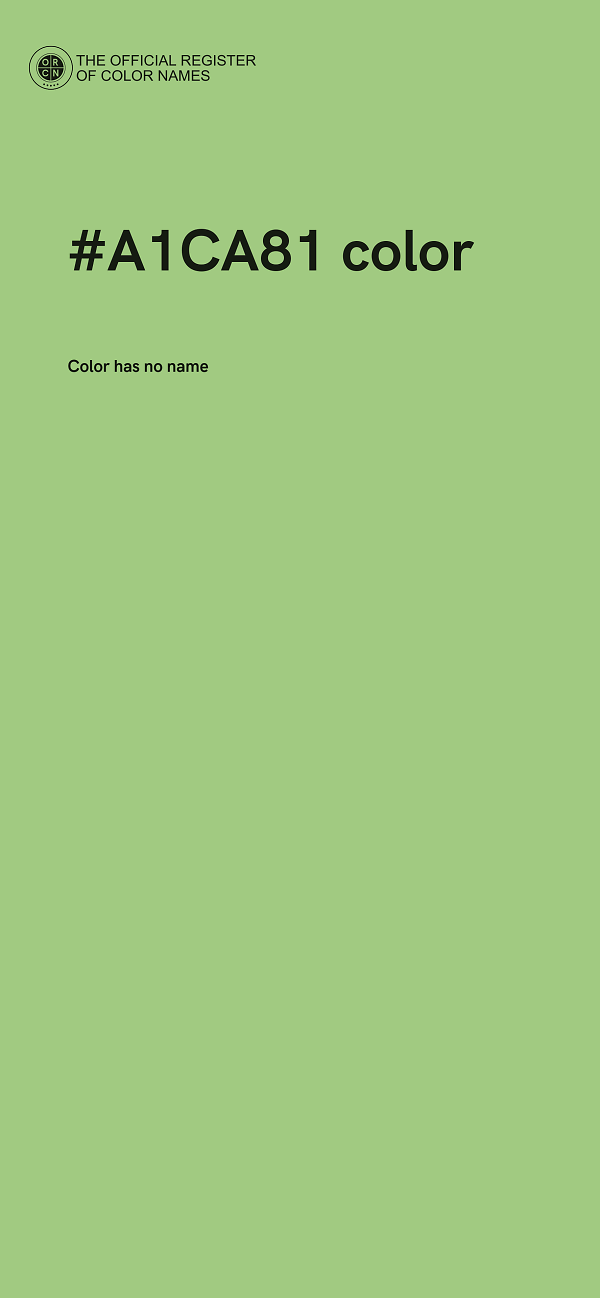 #A1CA81 color image
