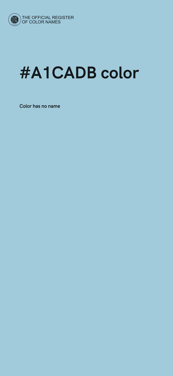 #A1CADB color image
