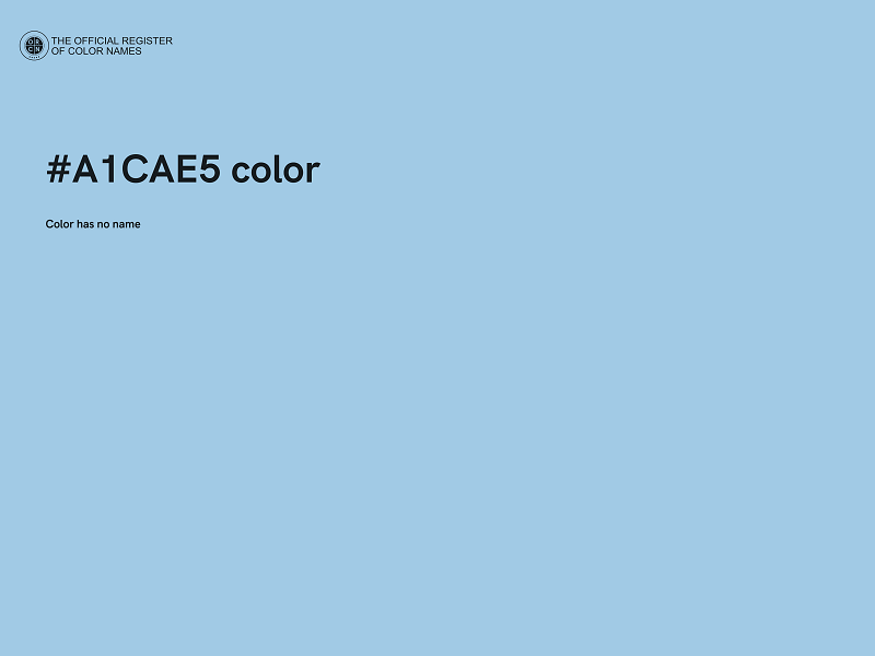 #A1CAE5 color image