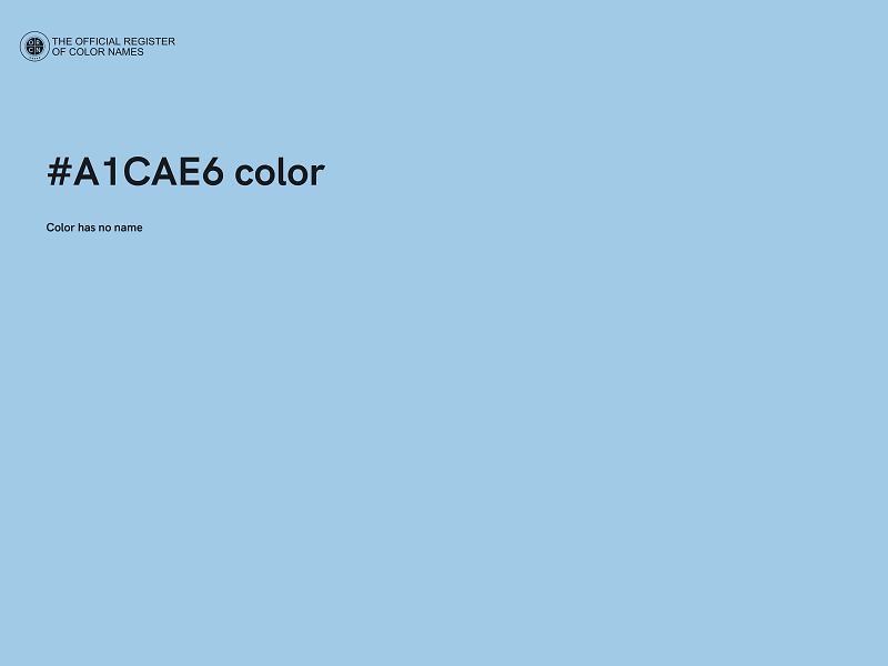 #A1CAE6 color image