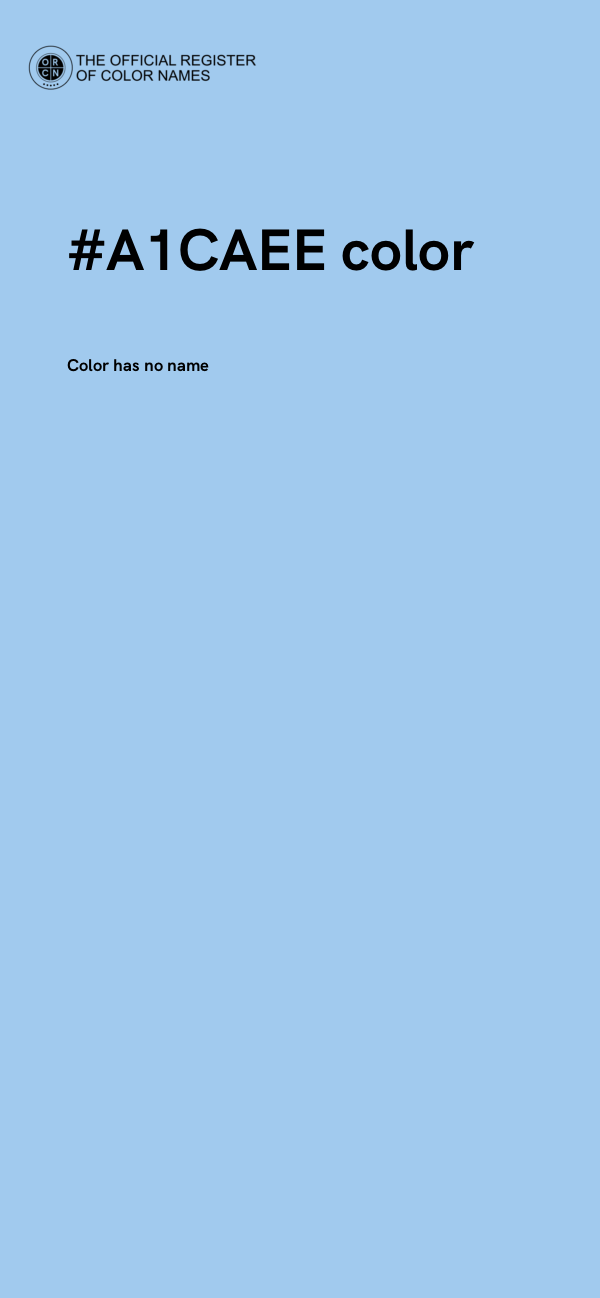 #A1CAEE color image