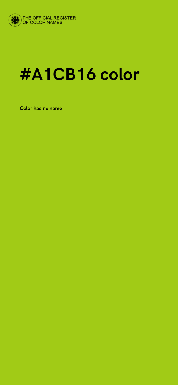 #A1CB16 color image