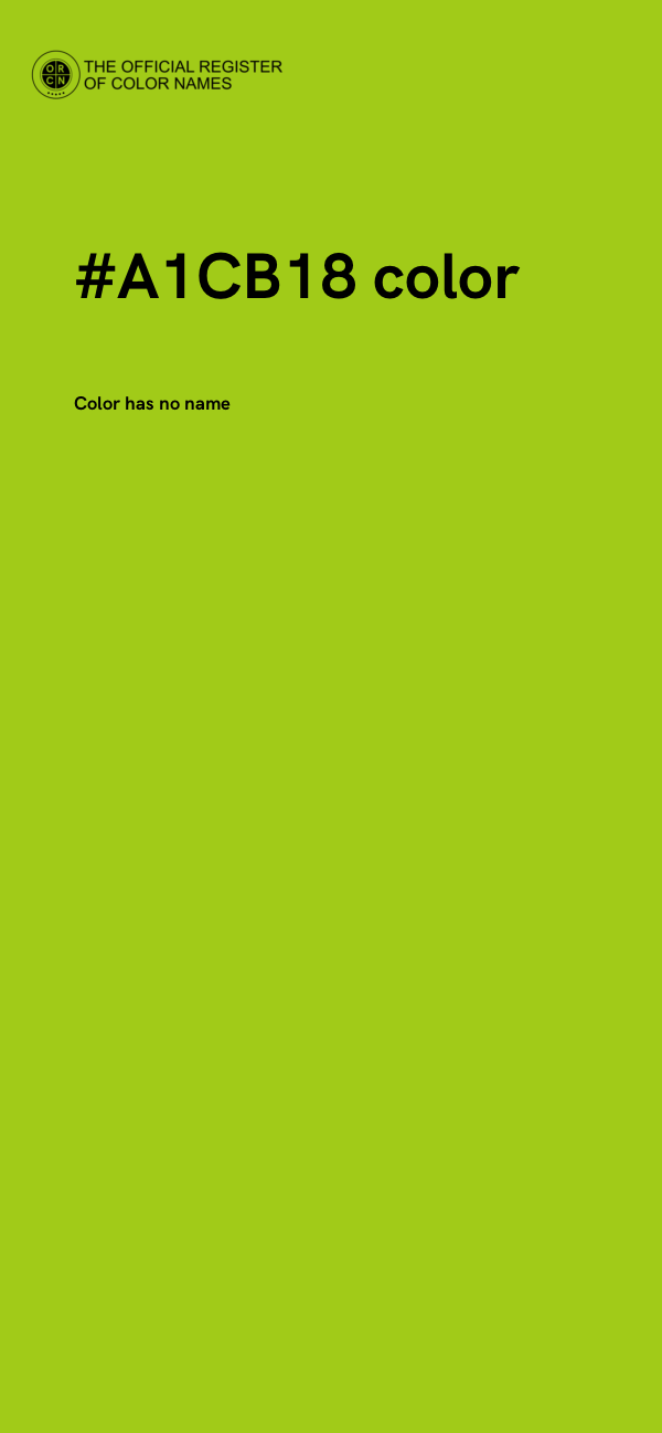 #A1CB18 color image