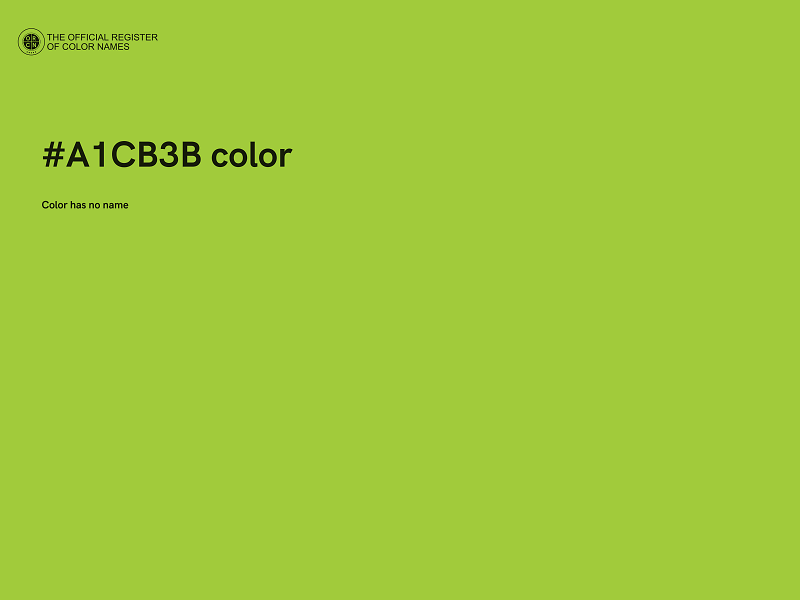 #A1CB3B color image