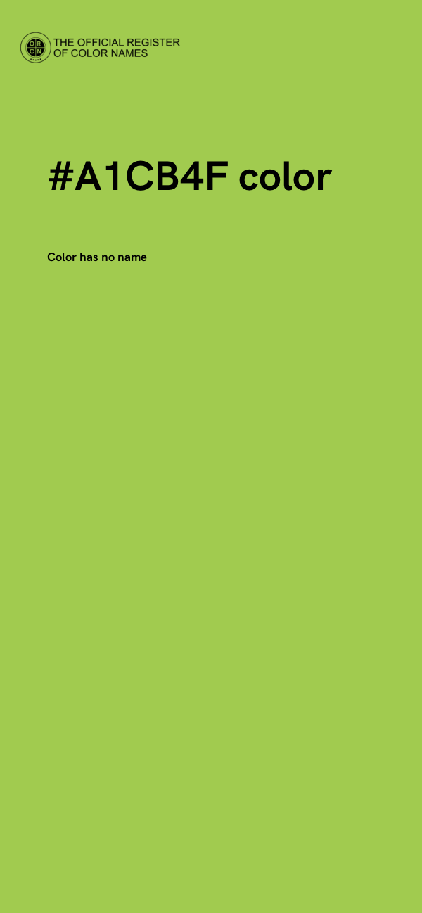#A1CB4F color image