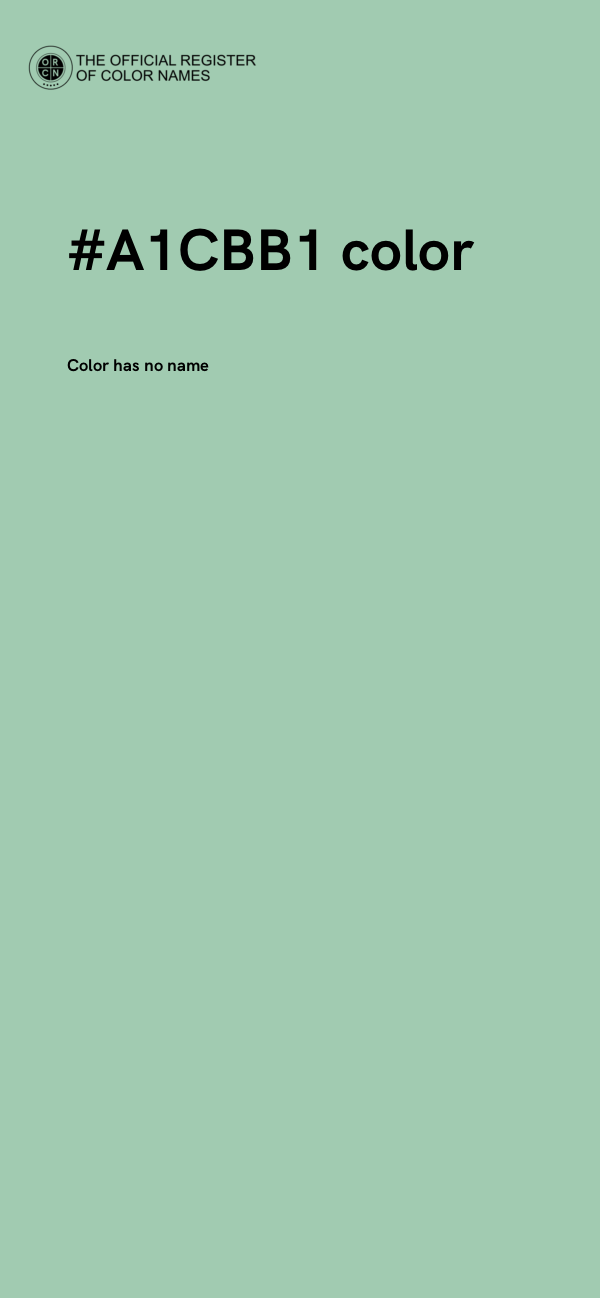#A1CBB1 color image