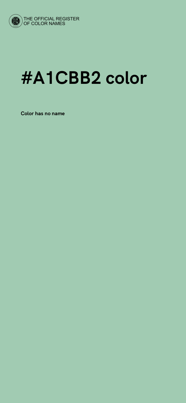 #A1CBB2 color image