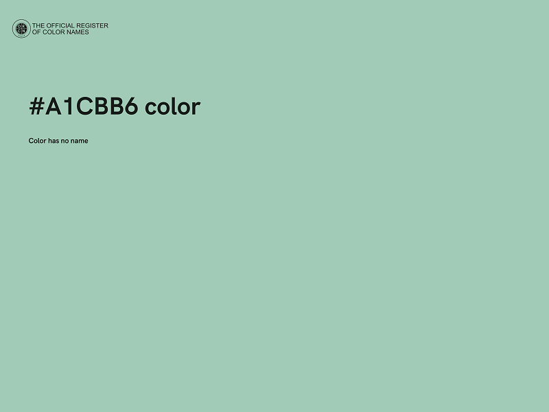 #A1CBB6 color image