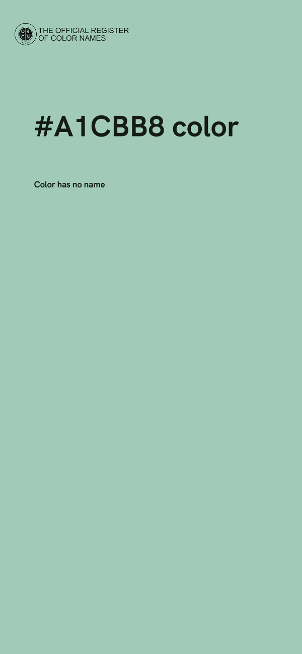 #A1CBB8 color image