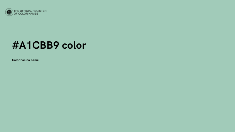 #A1CBB9 color image