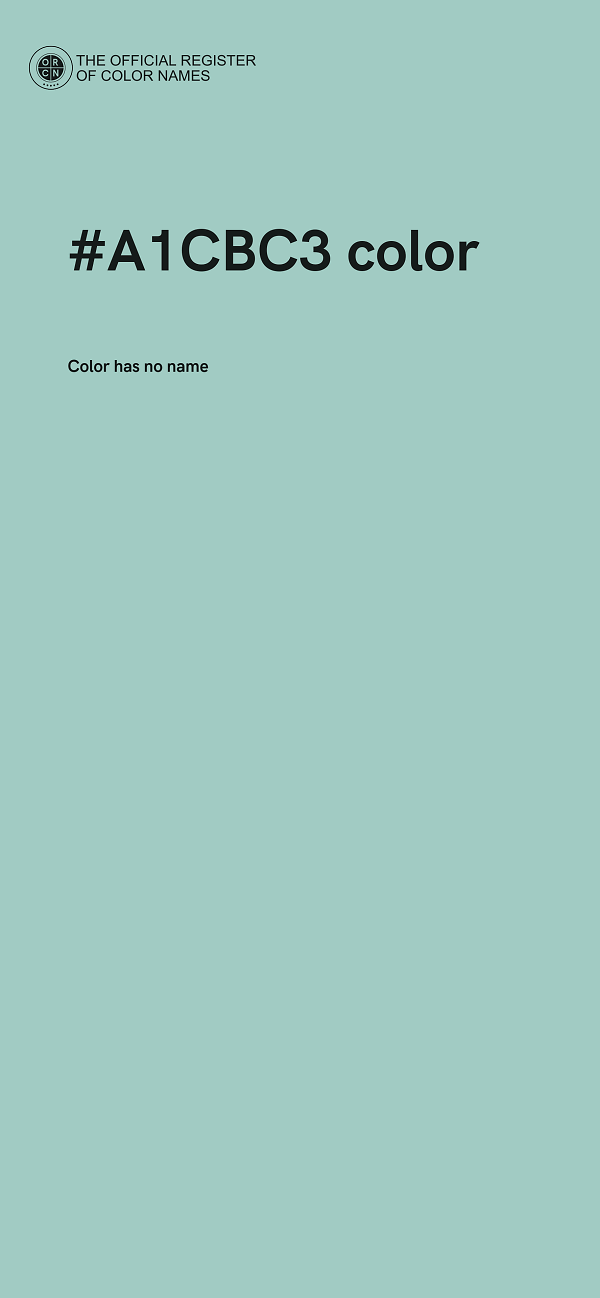 #A1CBC3 color image