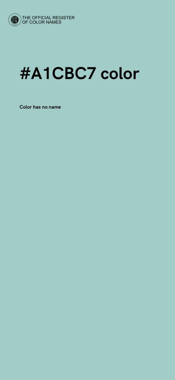 #A1CBC7 color image