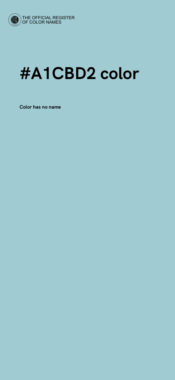 #A1CBD2 color image