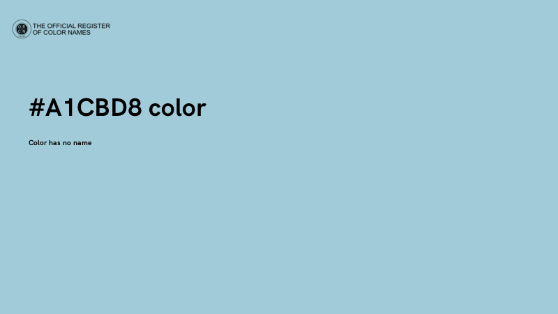 #A1CBD8 color image