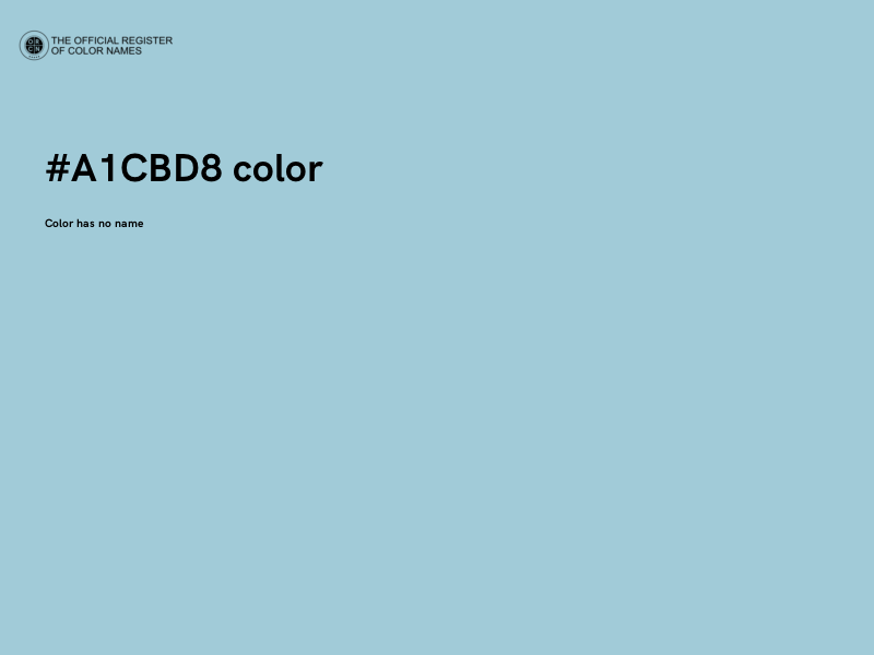 #A1CBD8 color image
