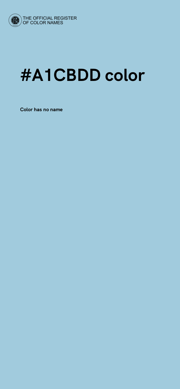 #A1CBDD color image