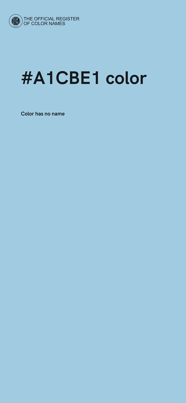 #A1CBE1 color image