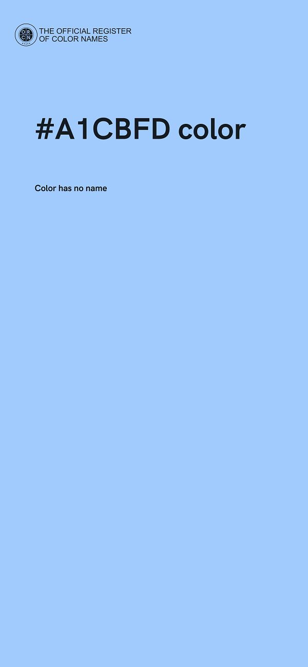 #A1CBFD color image