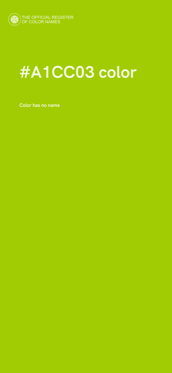 #A1CC03 color image