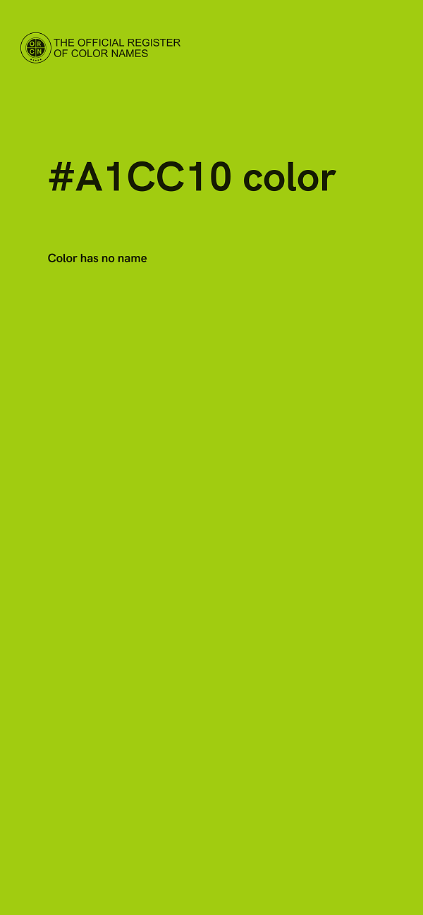 #A1CC10 color image