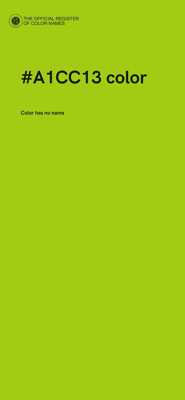 #A1CC13 color image