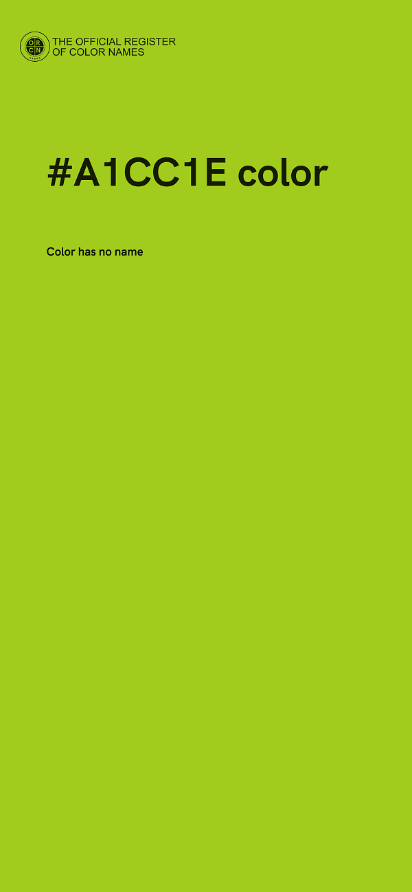 #A1CC1E color image