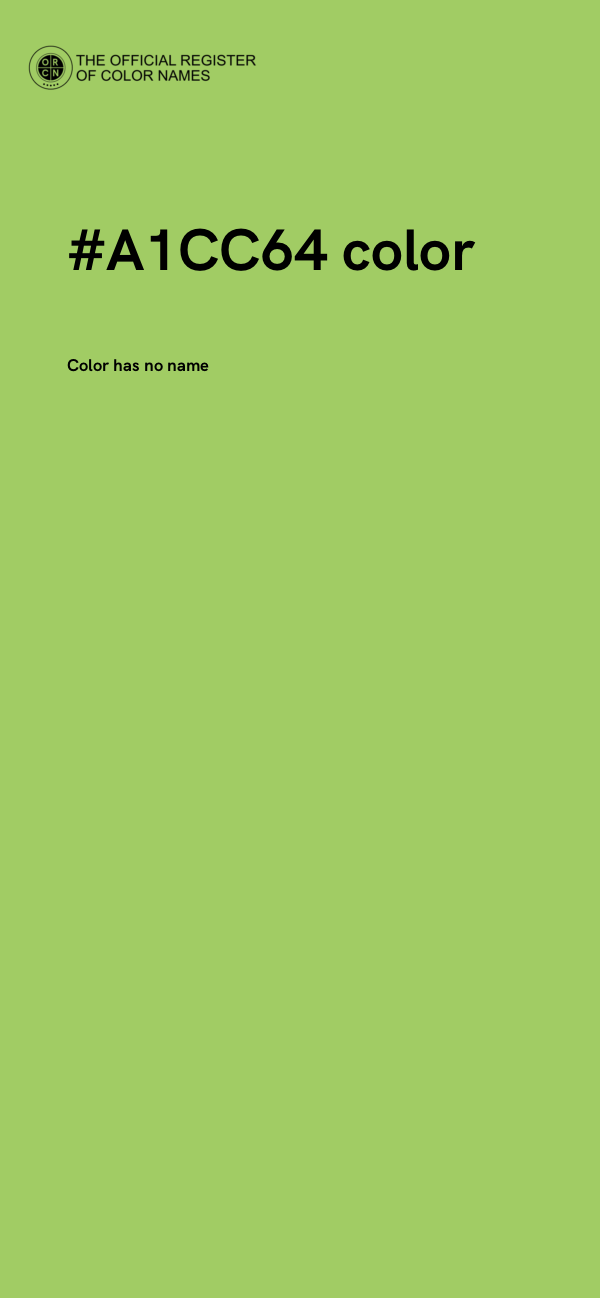 #A1CC64 color image