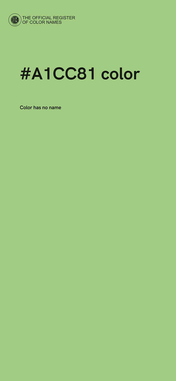 #A1CC81 color image