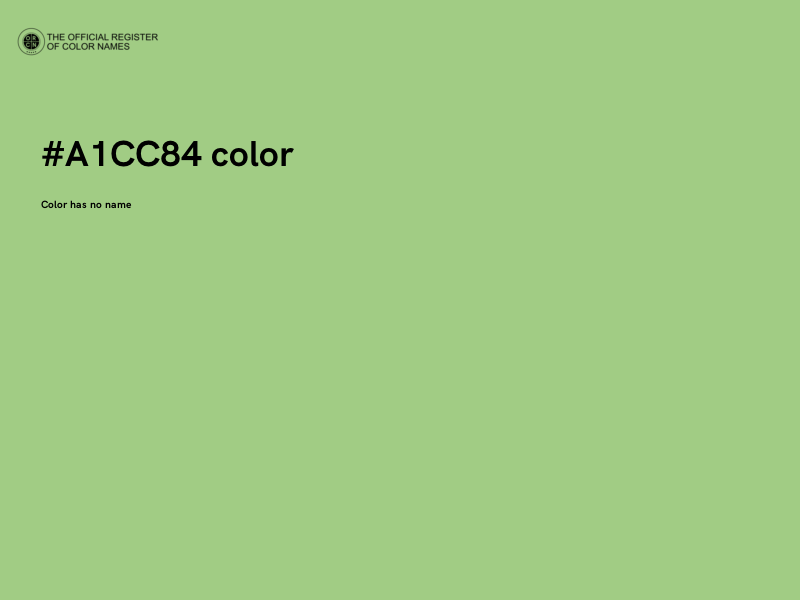 #A1CC84 color image