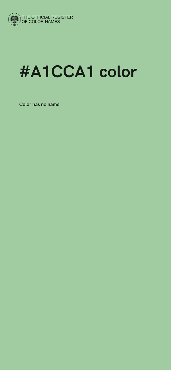 #A1CCA1 color image
