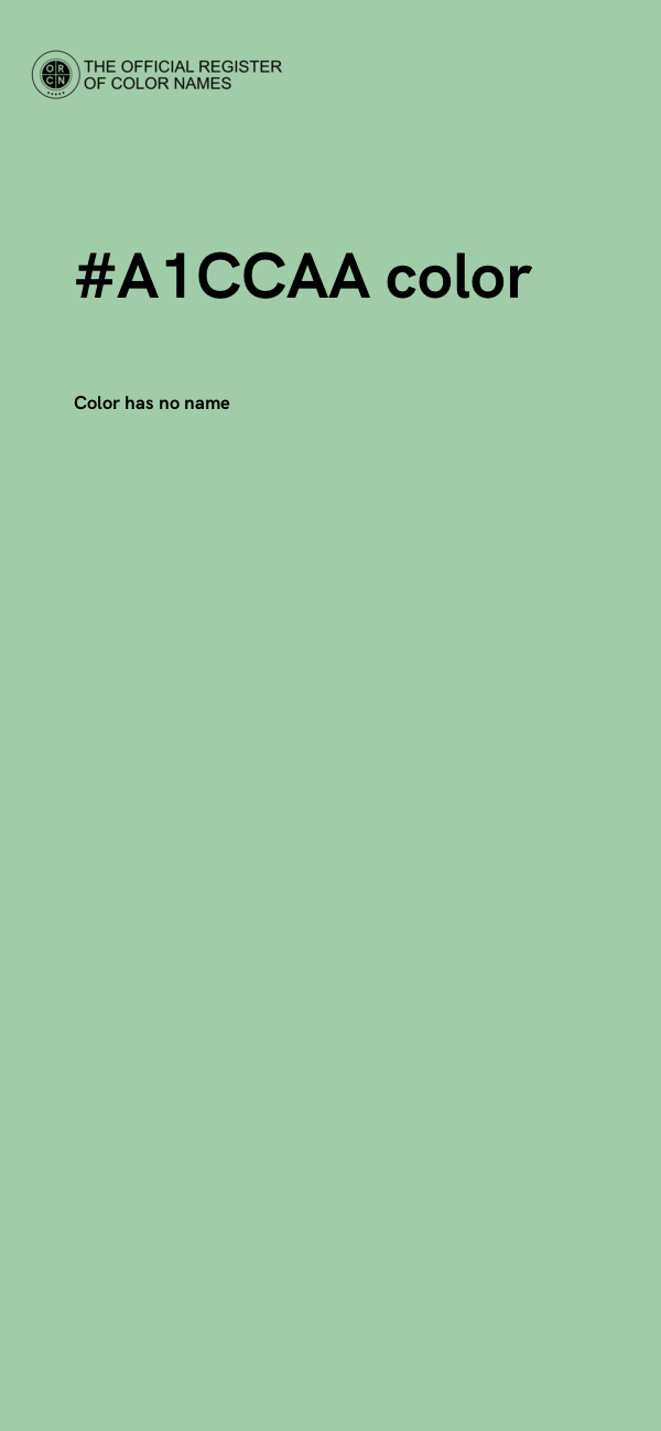 #A1CCAA color image