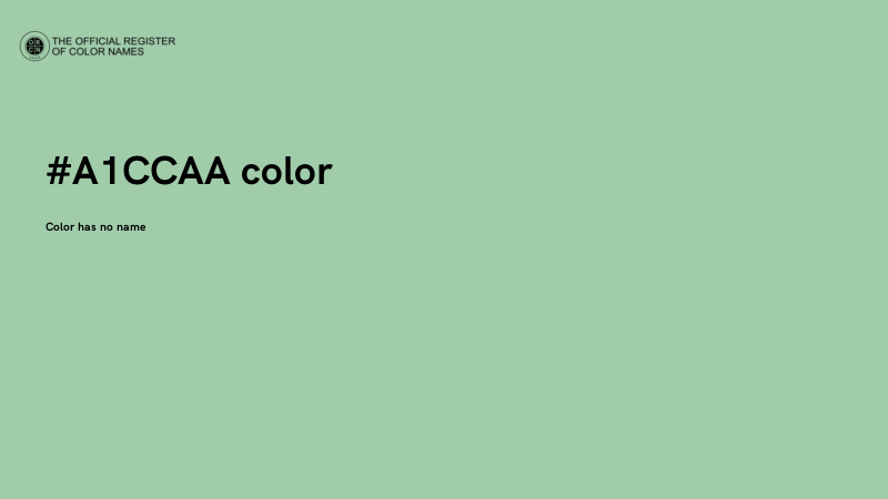 #A1CCAA color image