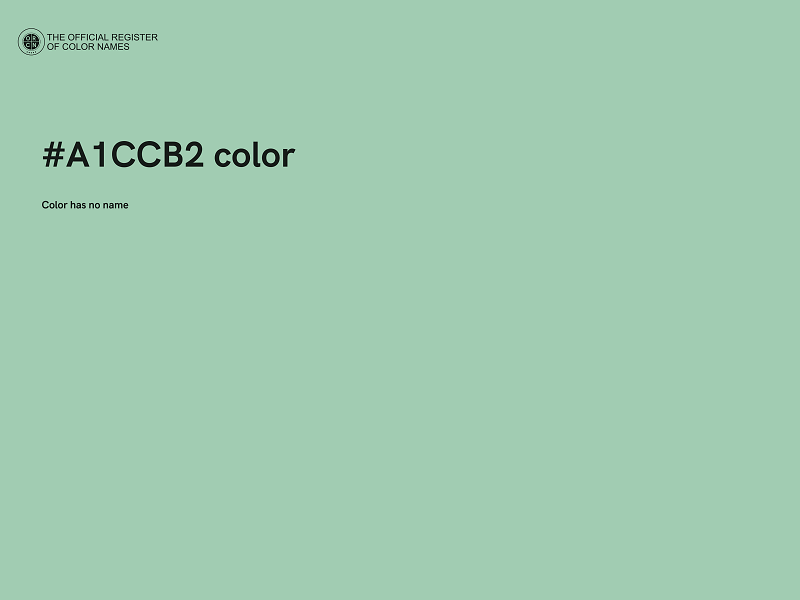 #A1CCB2 color image