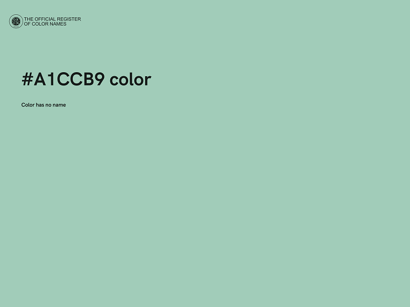 #A1CCB9 color image
