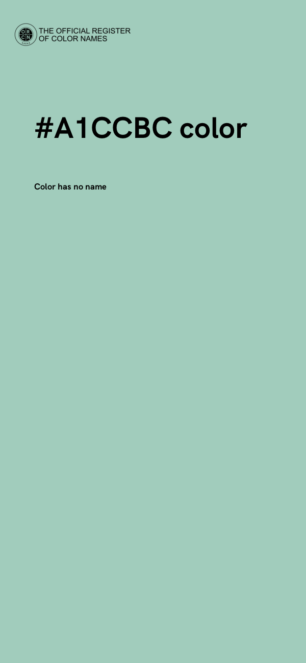 #A1CCBC color image