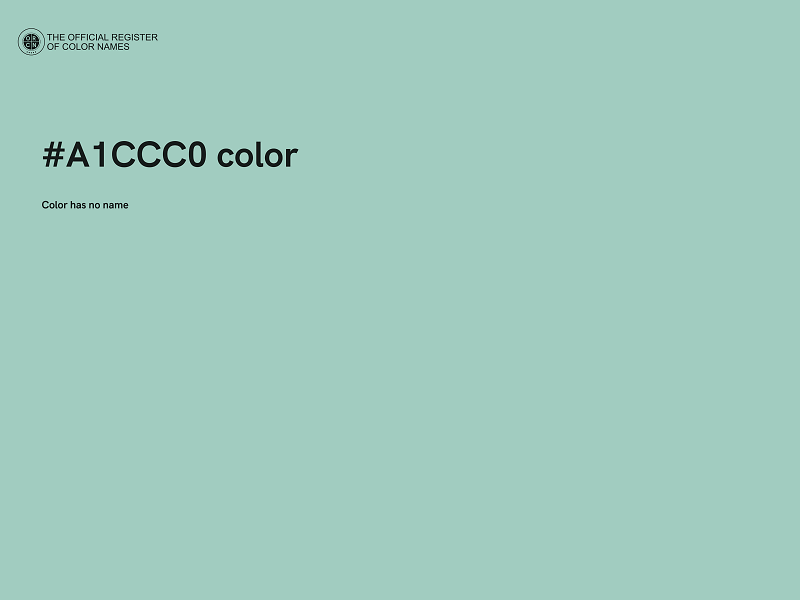 #A1CCC0 color image