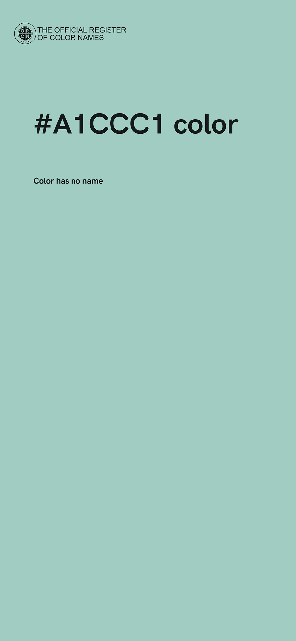 #A1CCC1 color image