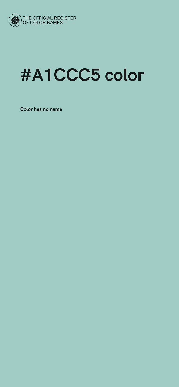 #A1CCC5 color image