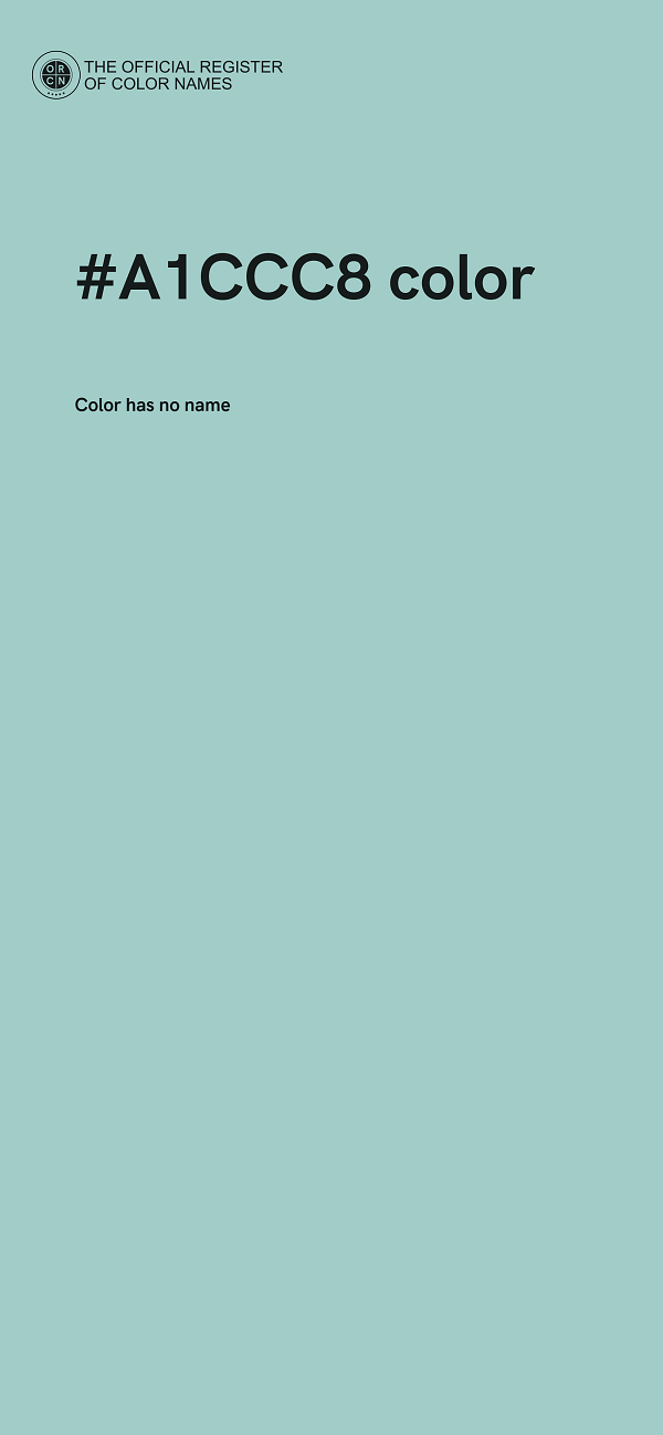 #A1CCC8 color image
