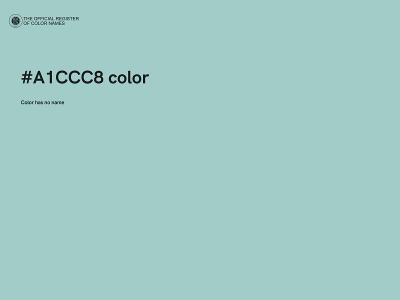 #A1CCC8 color image