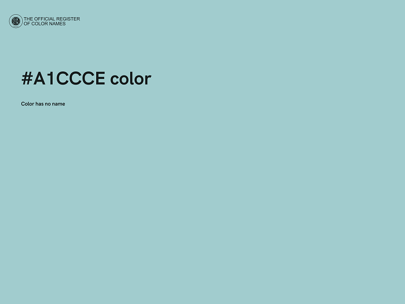 #A1CCCE color image