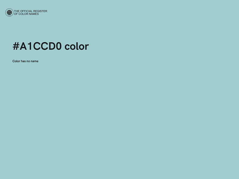 #A1CCD0 color image