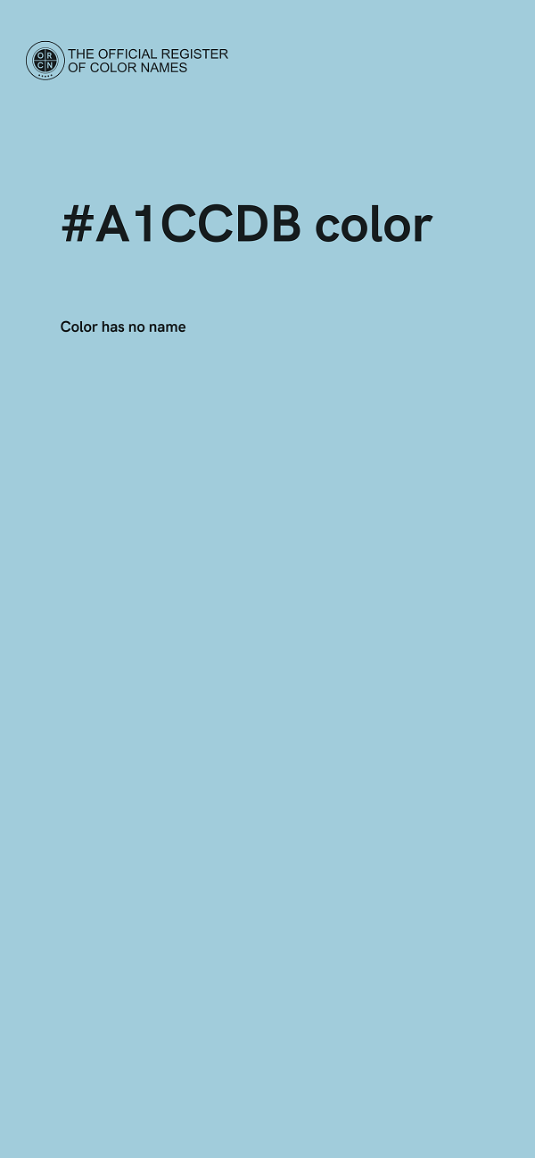 #A1CCDB color image