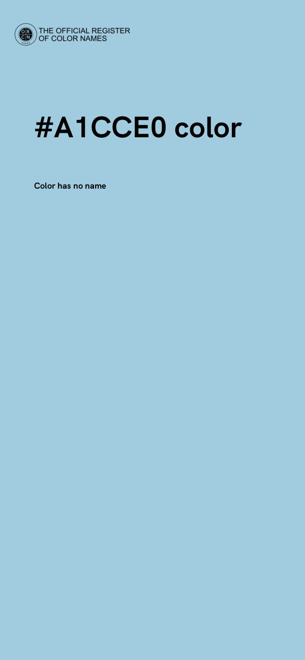 #A1CCE0 color image