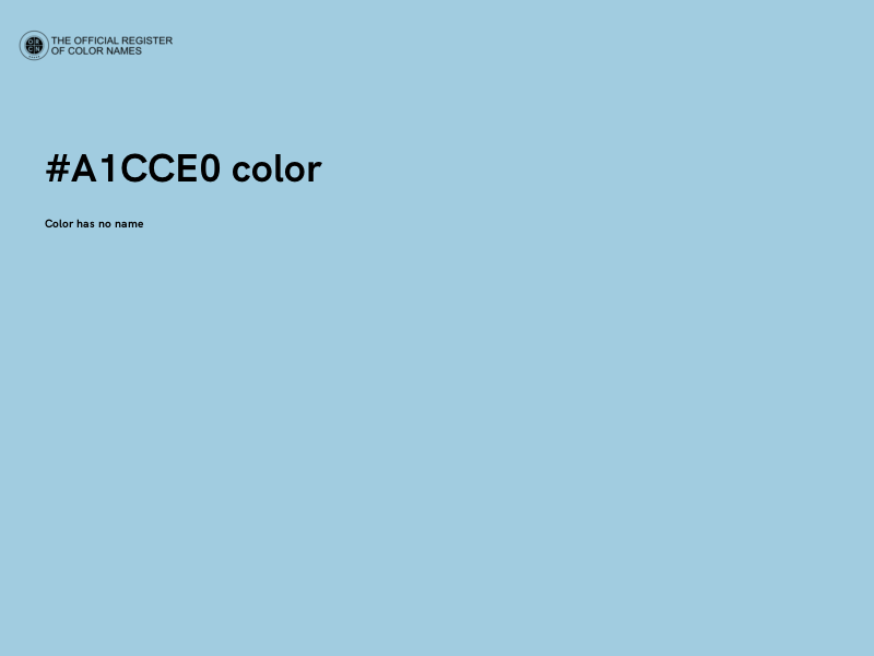 #A1CCE0 color image